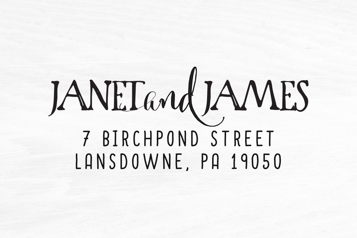 Personalized Address Stamp, Self Inking Address Stamp, Housewarming Gift, DIYer Gift, Wedding Gift. Custom Address Stamp 2.5" x 1" - A36