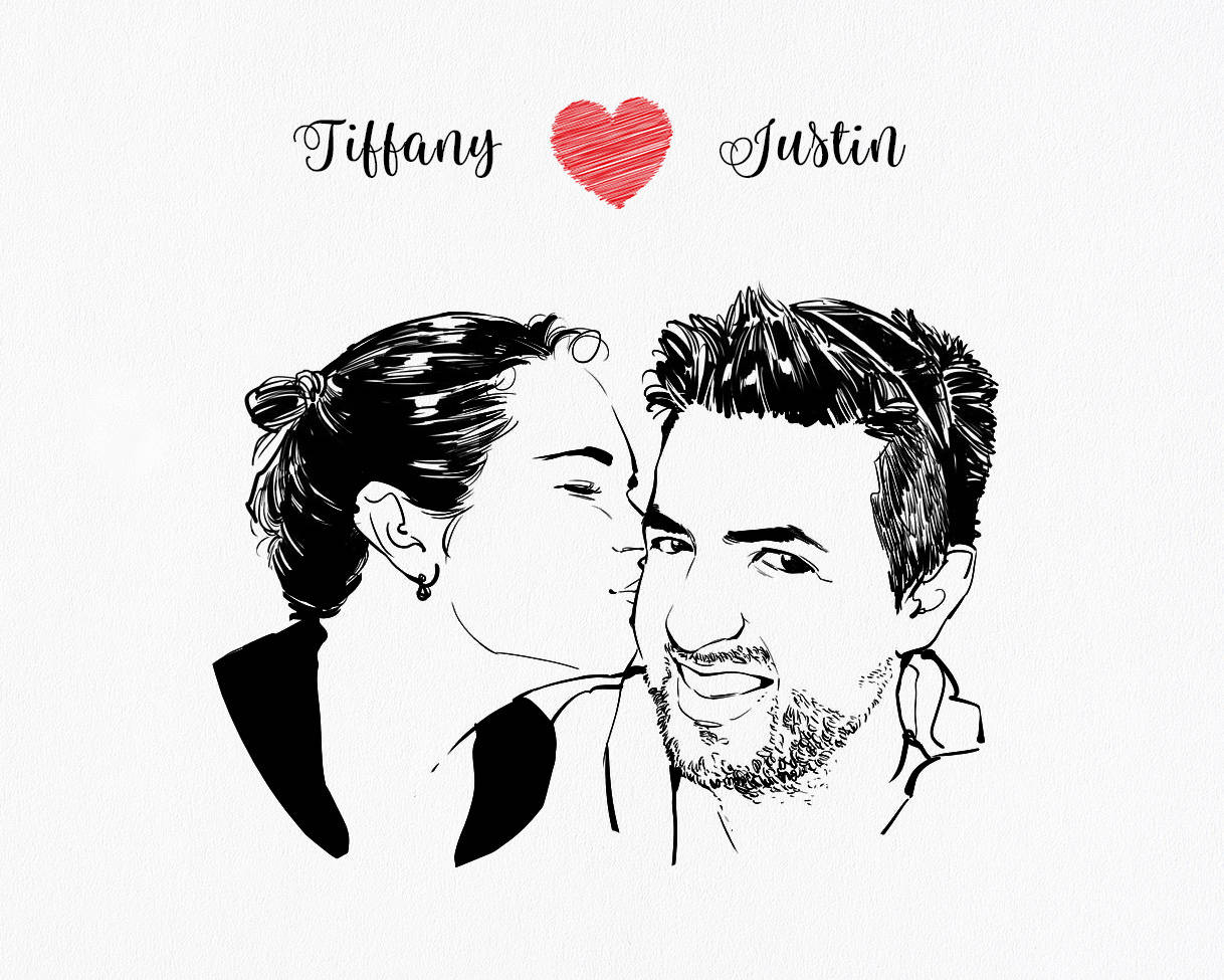 Custom Portrait Stamp, Couples Rubber Stamp, Custom Face Stamp. Engagement Gift, Wedding Gift, Save The Dates and Wedding Invitations - C2