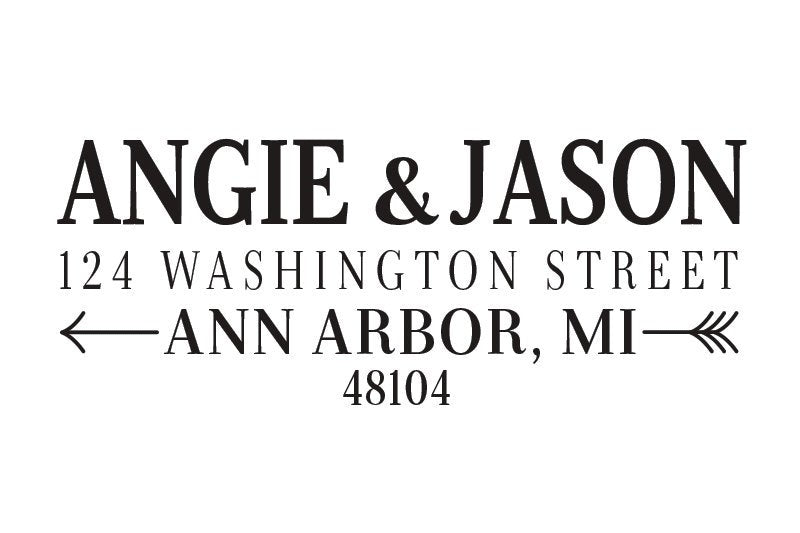 Return Address Stamp, Personalized Rubber Stamp, Housewarming Gift. Wedding Gift, Personalized Stamp. Custom Address Stamp 1x2 Inch - A2