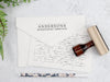 Return Address Stamp, Calligraphy Custom Stamp, Personalized Custom Rubber Stamp