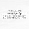 Handwritten Last Name Return Address Stamp - A28