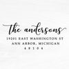 Calligraphy Return Address Stamp - A75