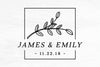 Wedding Stamp, Wedding Favors, Custom Rubber Stamp, DIY Wedding Stamp, Botanical. Custom Stamp 2.5x2 Inch - W31